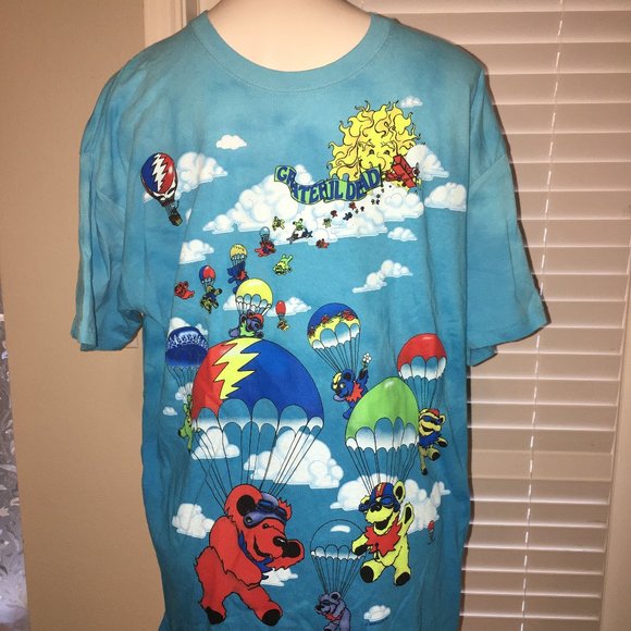 New Dead Songs Filled the Air Parachuting Bears T Shirt XL  Box Lb1 - Picture 5 of 10